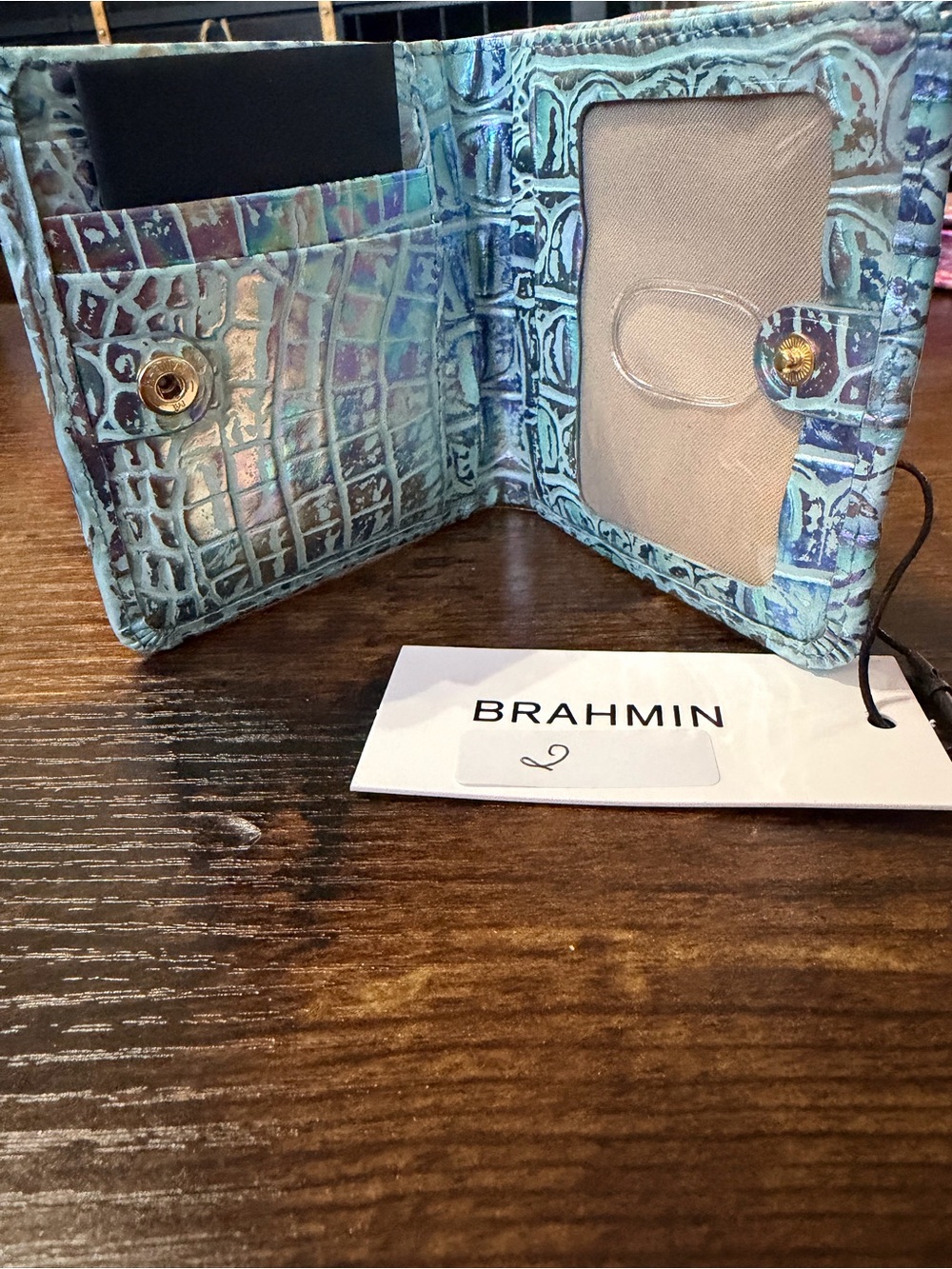 Brahmin Iridescent Mini Jane Wallet - Picture 2 of 2